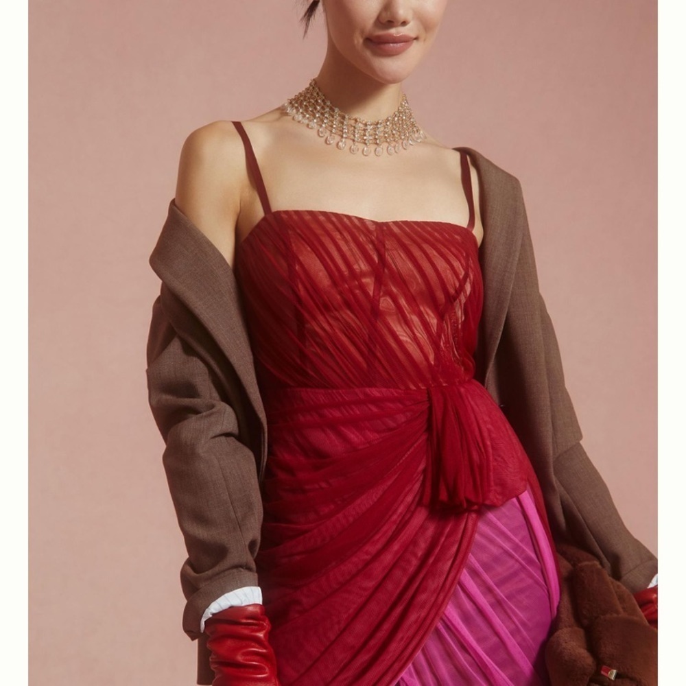 Anthropologie Structured Tulle Dress size 6 - Picture 4 of 10